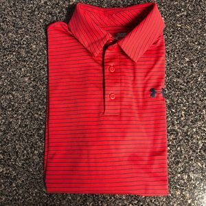 Under Armour Red Polo Golf shirt